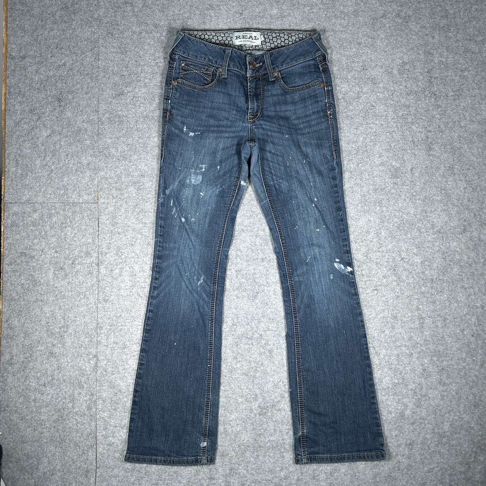 Ariat R.E.A.L. Denim Rosa Bootcut Denim Jeans Womens 27s(26x29) Medium Blue Wash